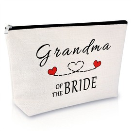 Gift for Grandma of the Bride Cosmetic Bag Mother's Day Gift for Grandma of the Bride Funny Birthday Gifts for Grandma Grandmother Makeup Bag Thank You Wedding Retirement Gift for Grandma of the Bride