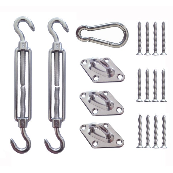 SUNNY GUARD Sun Shade Sail 316 Stainless Steel Hardware Kit