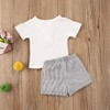 Goelsakurara Newborn Infant Baby Cartoon Animal Striped Summer Clothes Girl