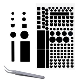 Black Out Edition Light Dimmer Film Dimming, LED Cover for Router, LED Darkening Film, Dimming Sticker, TV Light Sticker, Filter Set of 123