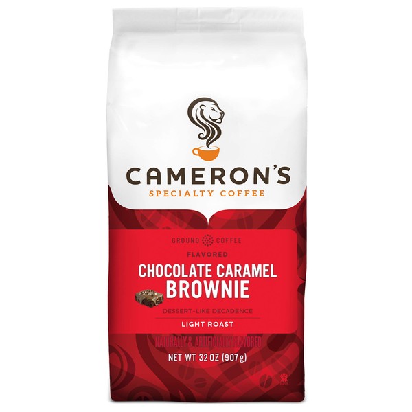 Cameron's Coffee Roasted Ground Coffee Bag, Flavored, Chocolate Caramel Brownie, 32 Ounce (Pack of 1)