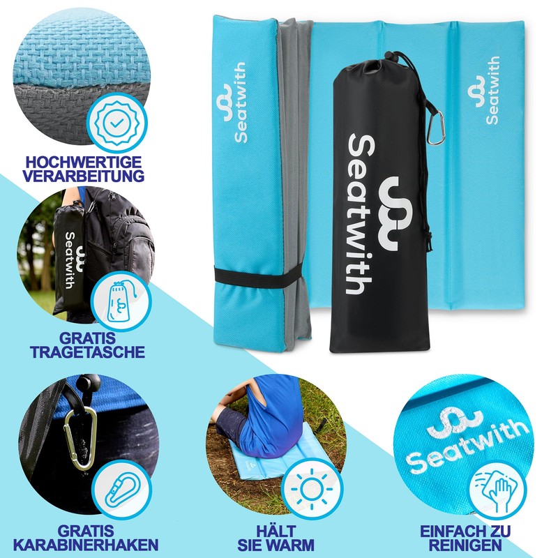 Seatwith Foldable Insulated Seat Cushion Outdoor Seat Mat for Children