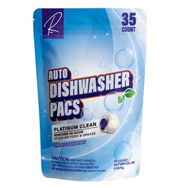 REOT Automatic Dishwasher Pacs, Platinum Clean,Fresh Clean, 35 ct.