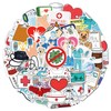 50Pcs Cartoon Nurse Doctor Stickers for Girls Boys Children Teens,Modern