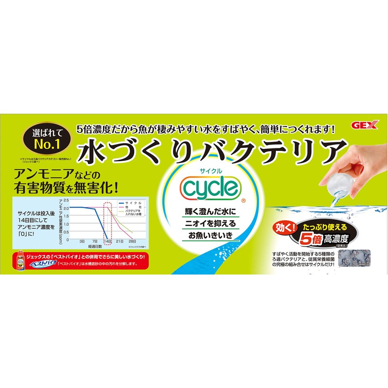 GEX Cycle Aquarium Water Conditioner, 4.0 fl oz (120 ml)