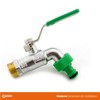 Calido Tap, 3/4 Inch Ball Valve with Garden Hose Coupling,