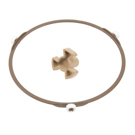 Rrina 1 Sets Microwave Turntable Coupler & Glass Plate Roller Support Wheel Ring Outer Diamater 7.4" / 188mm Wheels Height 0.55" / 14mm