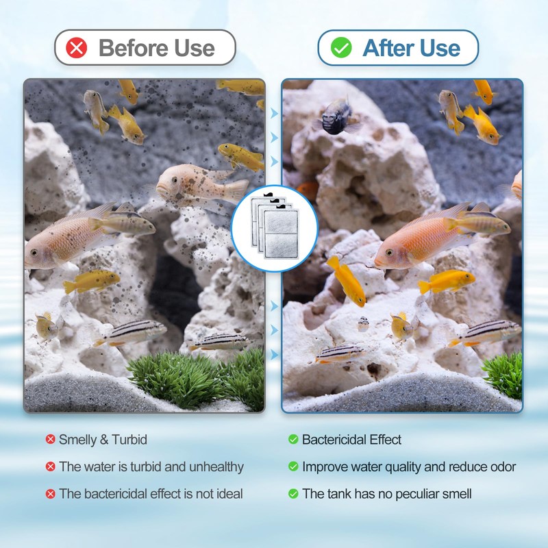 Zuqqony 15 Pack PF-L Filter Cartridges Compatible with Top Fin