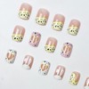 Easter Press on Nails Short Square MABKJLF French Tip Fake
