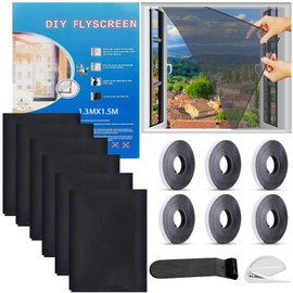 6 Packs Window Netting for Insects 1.3 * 1.5M Fly Screens for Windows DIY