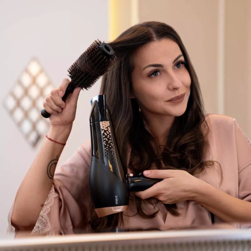 Belula Cerdas De Jabalí Cepillo Redondo Para El Brushing Conjunto.