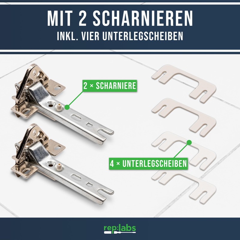 Fridge Door Hinge Set Compatible / Replacement for 268698/00268698 Hinges