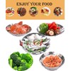 PYAMCMSY Telescopic Stainless Steel Vegetable Steamer Basket, Folding Steamer Insert