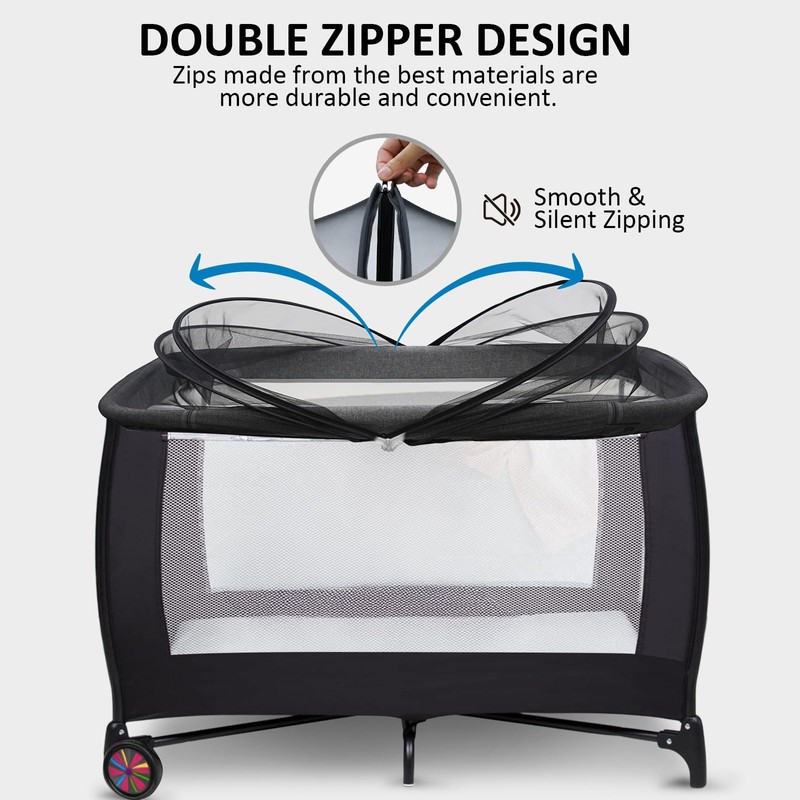 Travel Crib Tent, Pack and Play Mosquito Net Cover with