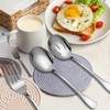 Large Stainless Steel Serving Utensils Set 6 Pcs with 10"