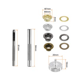 HARFINGTON 800pcs Grommet Eyelets Tool Kit 5mm Metal Grommet Kit with Installation Setter Tools for Shoes Clothes Leather Fabric Belt DIY, Gold,Silver,Gunmetal,Bronze