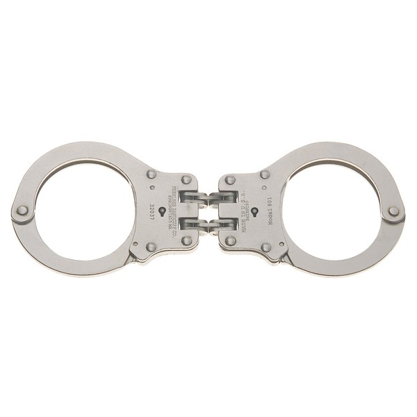 Peerless Handcuff Company, Hinged Handcuff, Model 801N, Hinged Handcuff - Nickel Finish