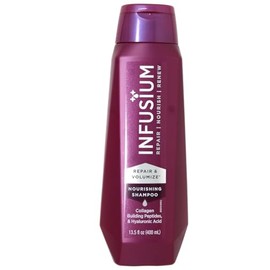 Infusium Repair and Volumize Shampoo - Clarifying Shampoo for All Hair Types - Increases Moisture Retention with Collagen Building Peptides - 13.5 oz