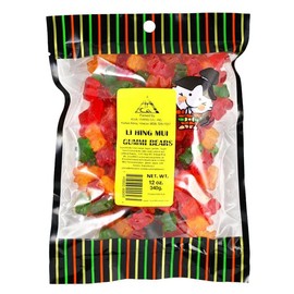 Asia Trans Gummy Bears with Li Hing Mui Plum Powder | Hawaiian Favorite | Sweet & Delicious Soft Gummy Candy (18 oz)