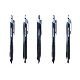Uni-ball New Jetstream Extra Fine & ultra micro Point Retractable Roller Ball Pens,-rubber Grip Type -0.38mm-blue Ink-value Set of 5