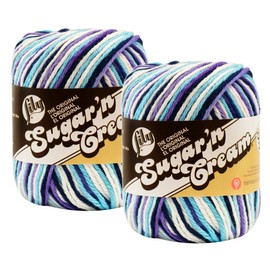 Bulk Buy: Lily Sugar 'n Cream 100% Cotton Yarn (2-Packs) ~ Ombres, Scents, Stripes, Twists ~ 3 oz. Super Size Skeins (Moondance SS #19135)
