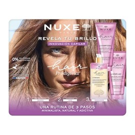 Nuxe Hair Prodigieux Innovación Capilar para Cabello. Kit Rutina de 3 Pasos: Nourishing Mask Pre Shampoo + High Shine Shampoo + High Shine Acondiciona