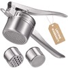 Potato Ricer, Sopito 15oz Stainless Steel Potato Masher with 2