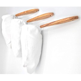 Ticoland Colador (Bolsa),Costa Rica Handmade Reusable Flannel Cloth Coffee Filter, Coffee Sock with Wooden Handle, 3-Pack, Natural-Medium