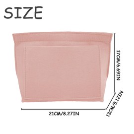 AYNKH Bag Insert Organizer with Multi Pocket, Multi-Pocket Felt Handbag Organizer, Dumpling Storage Bag, Handbag Organiser, for Handbags, Tote Bags, Shoulder Bags (Pink, M)