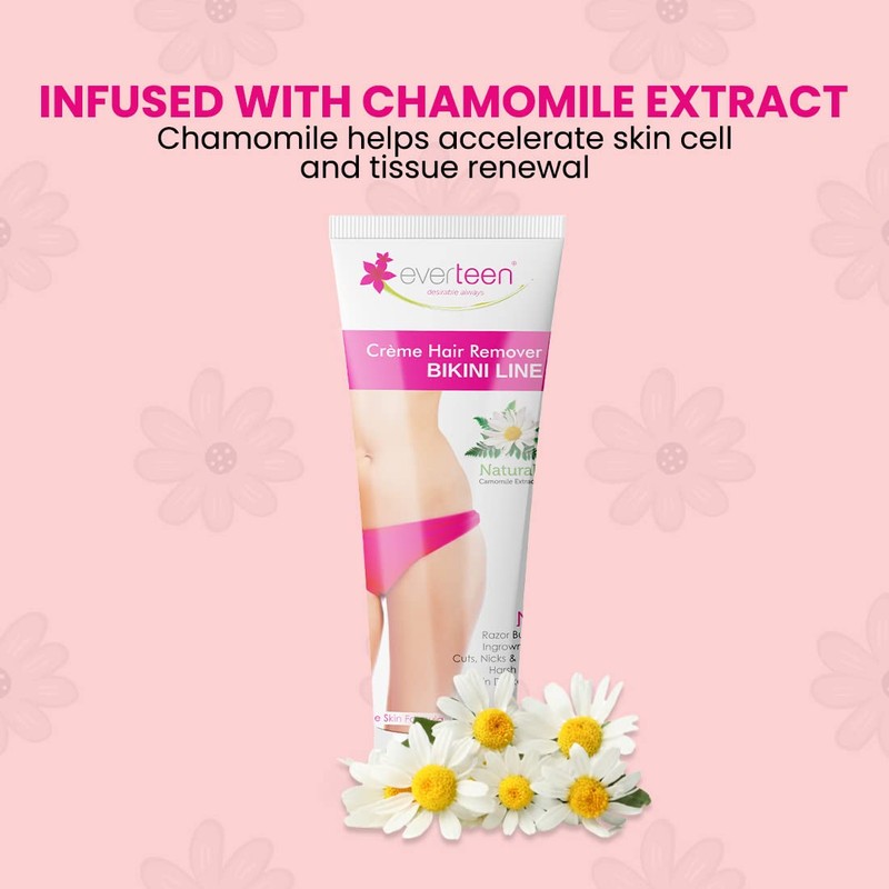 everteen Hair Remover Creme 50g for Bikini Line & Underarms
