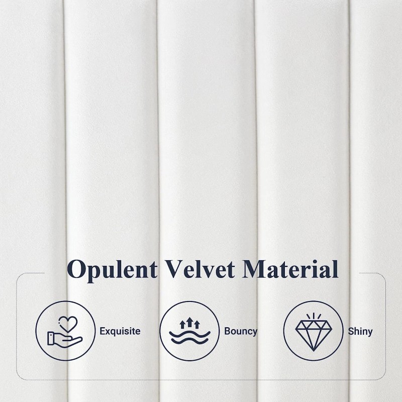 Sifurni Bed Frame Velvet Upholstered Platform Bed & Adjustable Headboard,