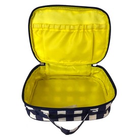 Hanna Hula Pet Storage Pouch Multi Pouch with Pockets / Gingham Navy