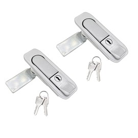 Xnrtop Electric Cabinet Panel Pop Up Lock Push Button Door Cam Lock Silver with Keys (Silver, Keys)