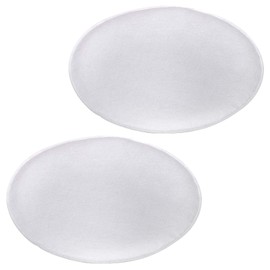 IDIMEX Jonita Felt Fabric Seat Cushion, Set of 2, with Felt Fabric in White and Round Padding