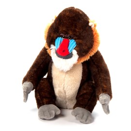 The Petting Zoo Mandrill Monkey Stuffed Animal Plushie, Gifts for Kids, Wild Onez Wildlife Animals, Monkey Plush Toy, 12 inches