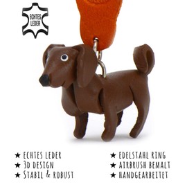 MONKIMAU Leather Keyring Labrador Retriever Dog