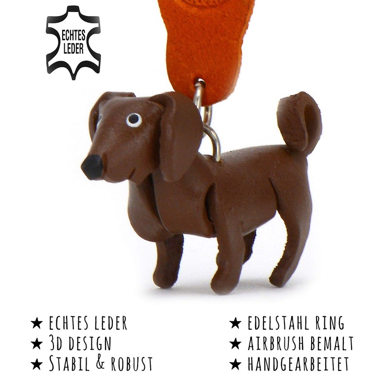 MONKIMAU Leather Keyring Labrador Retriever Dog