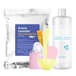 Large Size Modeling Pack Starter Pack Aroma Lavender 500g + 6 Pack Tools + Hyaluronic Acid Multi Booster 500ml / 대용량 모델링팩 스타터팩 아로마 라벤더 500g+팩도구 6종+히알루론산 멀티 부스터 500ml
