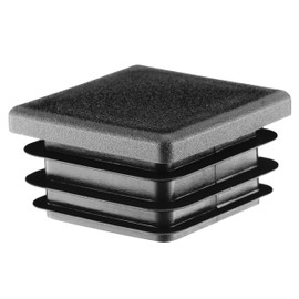 EMFA Lamellar Plug for Square Tube, 120 x 120 mm, Black, 1 Piece Pipe Plug, 120 x 120 Square Tube, Plastic, Square, 12 x 12 cm, Plug Cover, Pipes, Pipe Cover for Moulded Pipe, End Cap