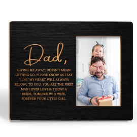 BCUANGD Dad Father Picture Frames - Rustic Mahogany 8x10 Single Picture Frame, Perfect for Wedding, Birthday, or Home Decor