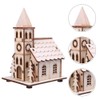 IMIKEYA Christmas Village House Wooden Luminous Led House Village Mini