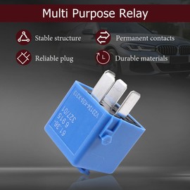 61366915327 4 Pin Multi Automotive Relay 30A 12VDC Fits for 1992-2011 528i 330i 750i M6 650i E36 E46 X5 Z3 Replace V23134-K59-X313 61364107225 61368364581