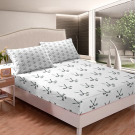 Feelyou Ice Puck Sports Game Sheets Set for Girls Boys Kids Hockey Bedding Player Room Decorative Bed Sheet with Deep Pocket Fitted Twin 3Pcs