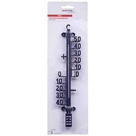 Xclou Outdoor Temperature Gauge for Garden - Decorative Thermometer 25cm in Classic Black