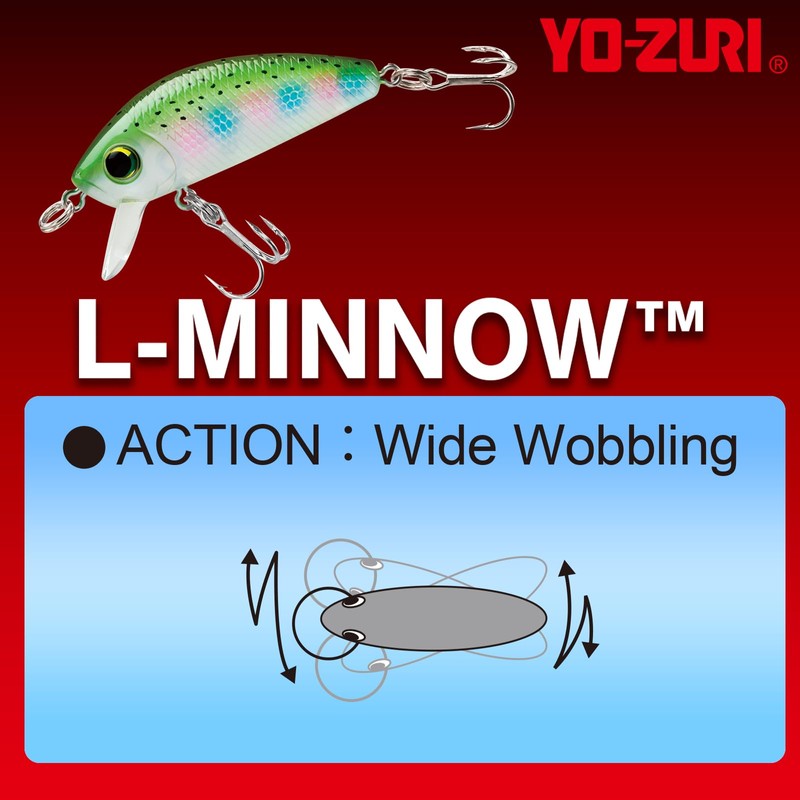 YO-ZURI F1168-YP-Yellow Perch Minnow L Minnow Small Lure 2.6 inches