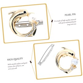 Healvian Fashion Crystal Scarf Buckle Pearl Stylish Rhinestone Shawl Fasten Clamp for Women Non-Slip Clothing Wrap Holder for Hijabs and Accessories