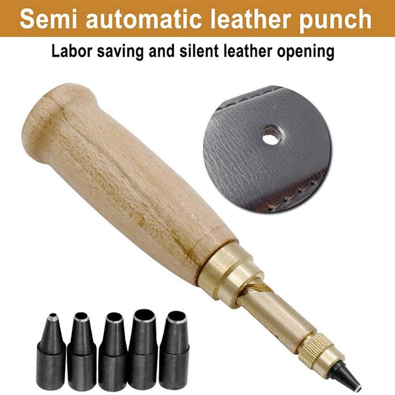 Teng Lang Adjustable Screw Hole Punch Leather Bookbinding Tool,Paper Punch,Craft