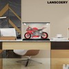 LANSCOERY Clear Acrylic Display Case with White and Warm LED
