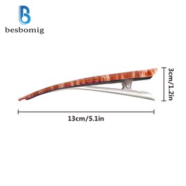 besbomig Pack of 6 Duck Beak Hair Clips Hair Clips for Women Hair Clips Fashionable Hair Pins for Women Girls - Non-Slip, Durable Hair Barrettes Hair Accessories 13 x 3 cm