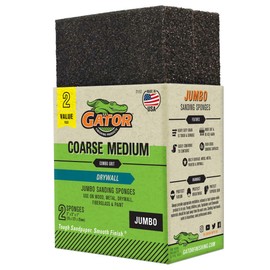 Gator 7117 Multi-Grade Pack Coarse Medium Grit Sanding Sponge, 3 x 5 x 1 Inch, 2 Sponges